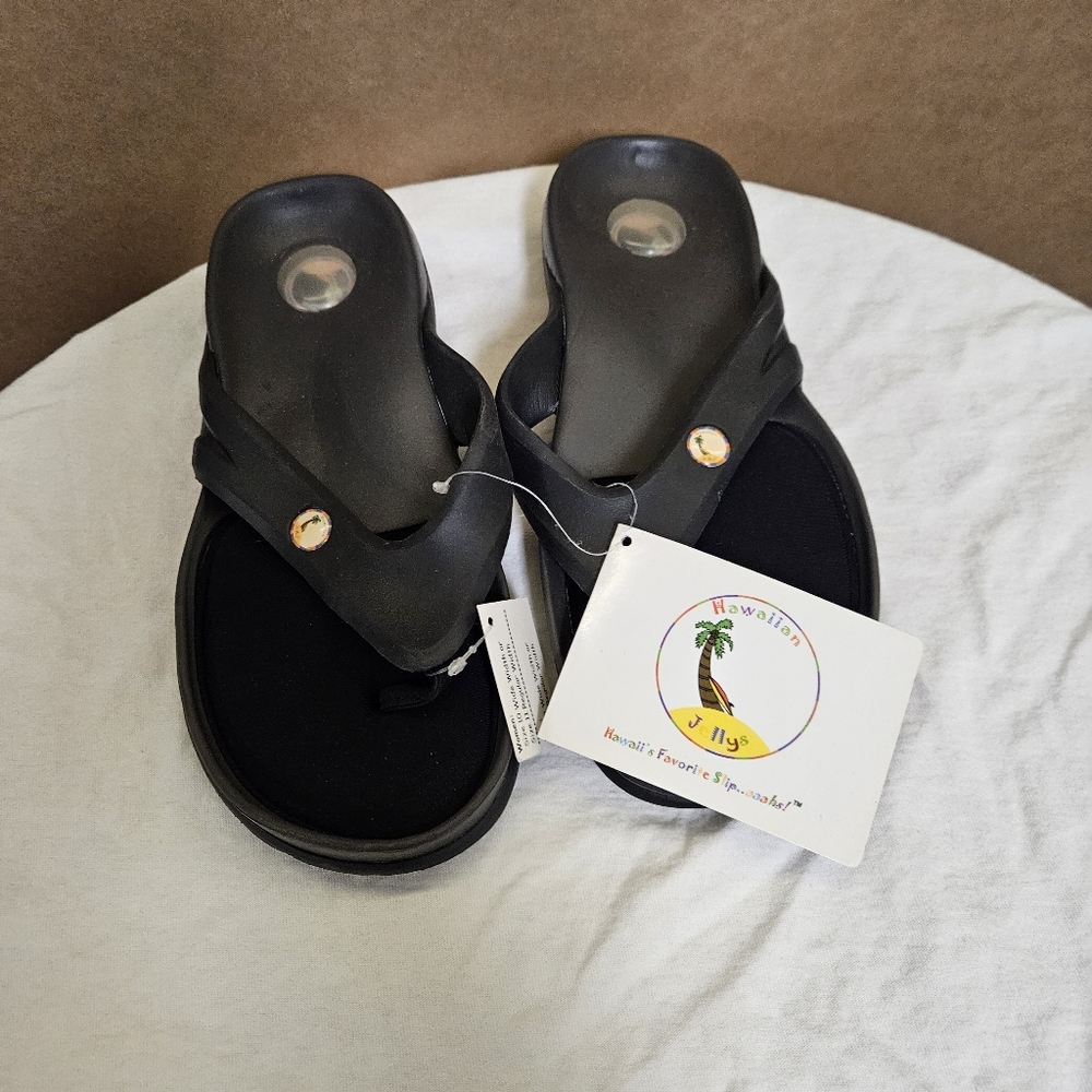 Black Flip Flop Sandals Men Size 11 - Picture 7 of 16